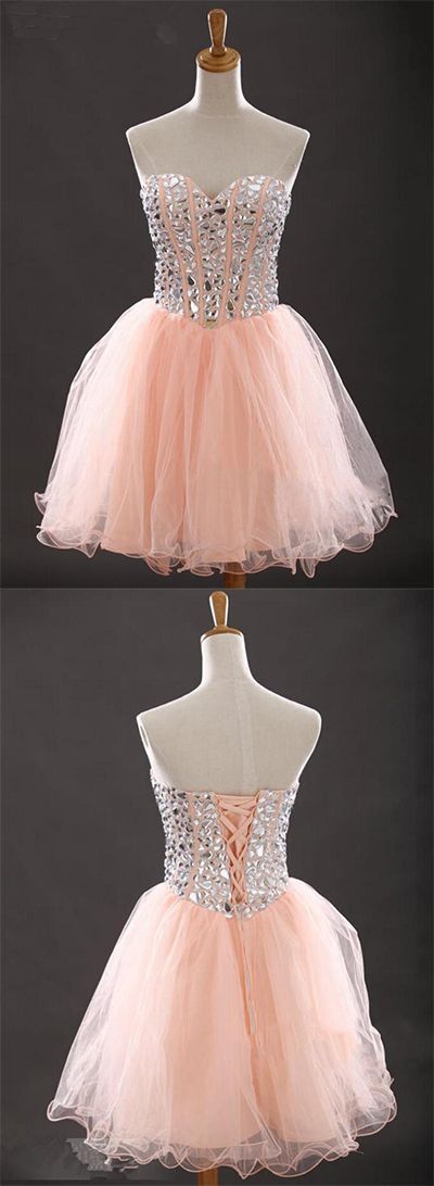 Blush Short Pink Homecoming Dresses Mina Dresses Tulle Gowns CD4379