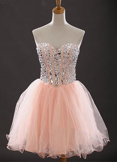 Blush Short Pink Homecoming Dresses Mina Dresses Tulle Gowns CD4379