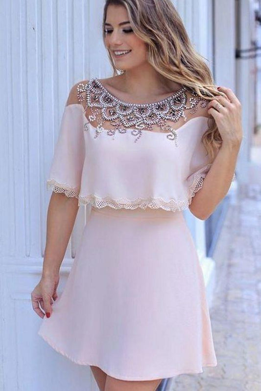 Cute Homecoming Dresses Joslyn With Beadings CD4390