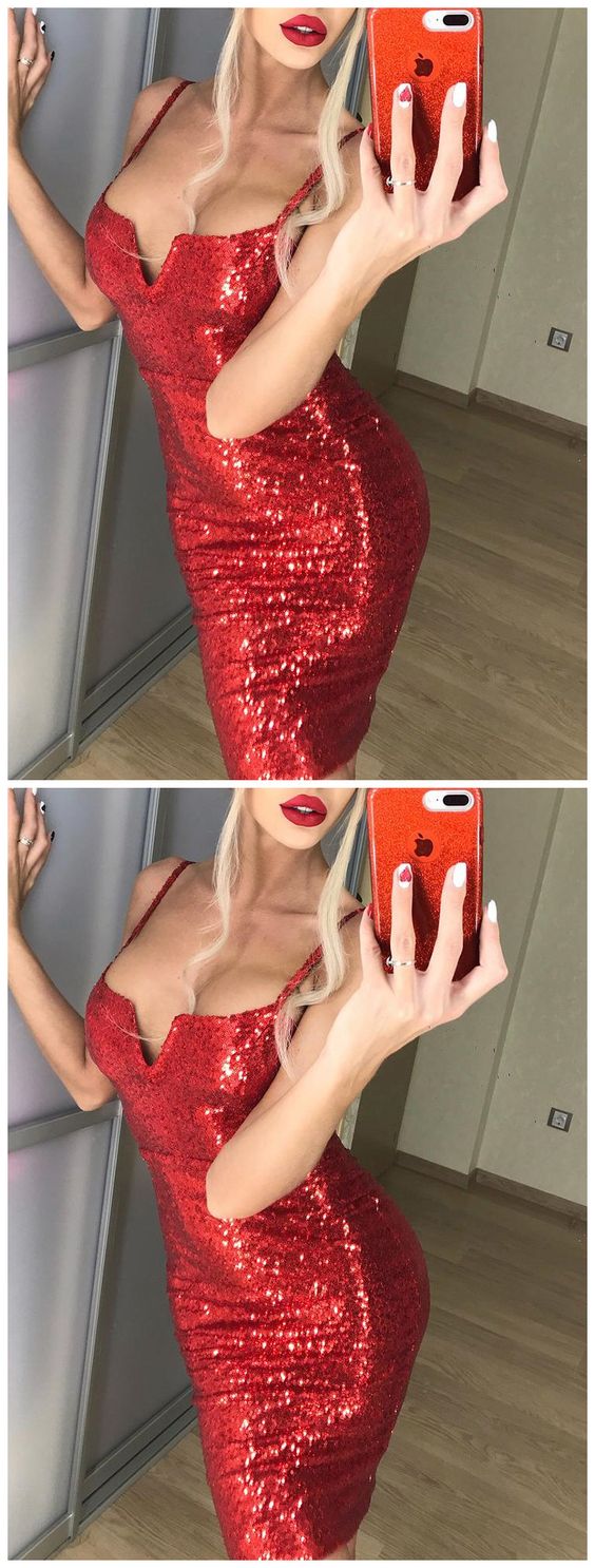 Shiny Sequins Homecoming Dresses Britney Spaghetti Strap CD5558