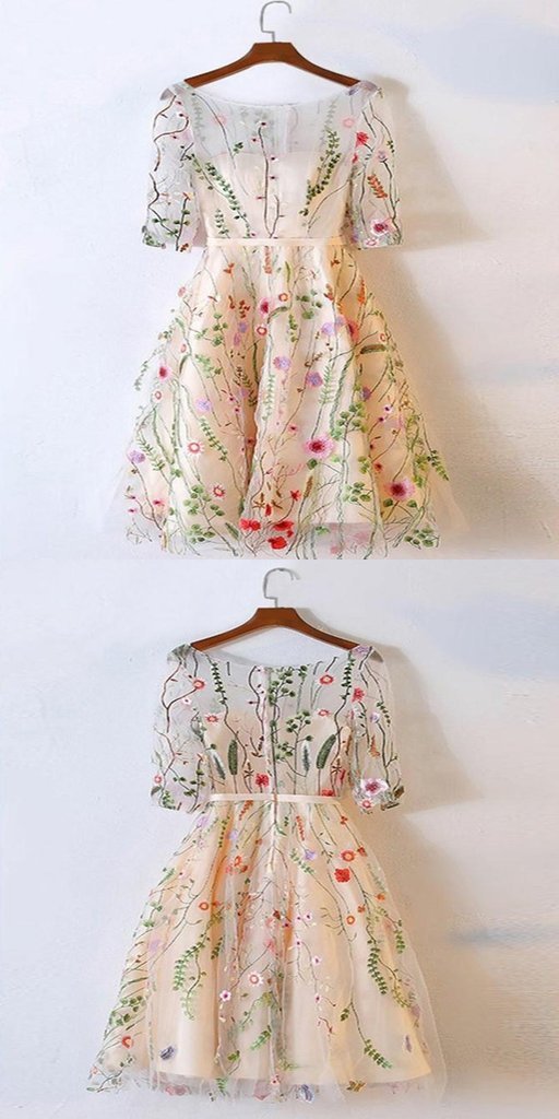 A-Line Scoop Neckline Short Online Inexpensive Jordin Homecoming Dresses CD588