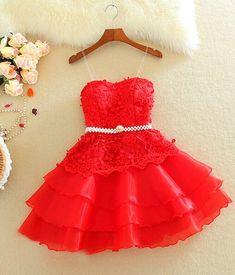 Red Cheap Gowns America Homecoming Dresses CD6668