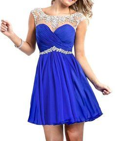 Charming Beading Short Lucille Homecoming Dresses Chiffon Noble CD9430