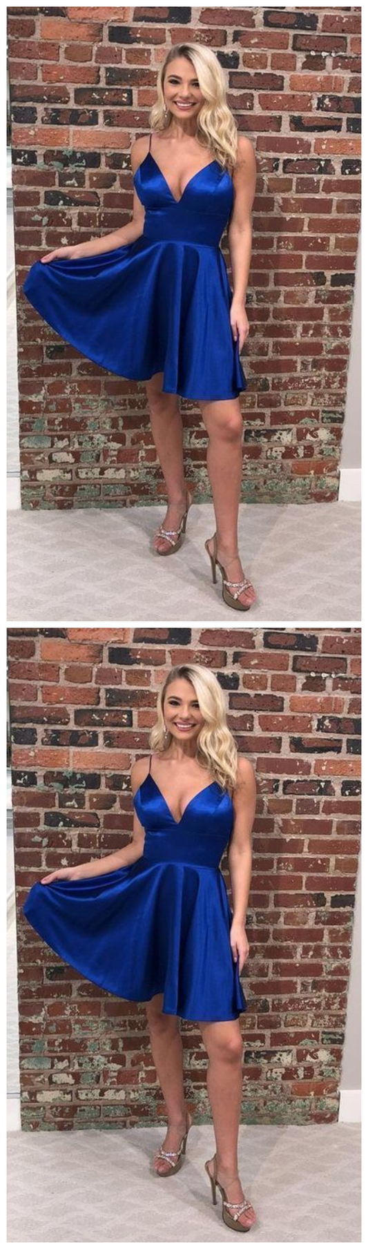 Simple Cute Homecoming Dresses Royal Blue Magdalena CD961