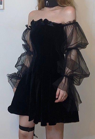 Pleated Homecoming Dresses Akira Gothic Dress With Mesh Sleeves CD9865