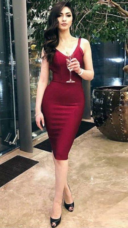 Backless Dress Burgundy Mila Homecoming Dresses CD9882