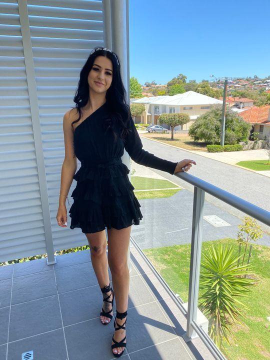 One Adelaide Homecoming Dresses Shoulder Black CD9912