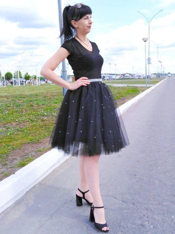 Black Tulle With Gracelyn Homecoming Dresses Rhinestones CD9914