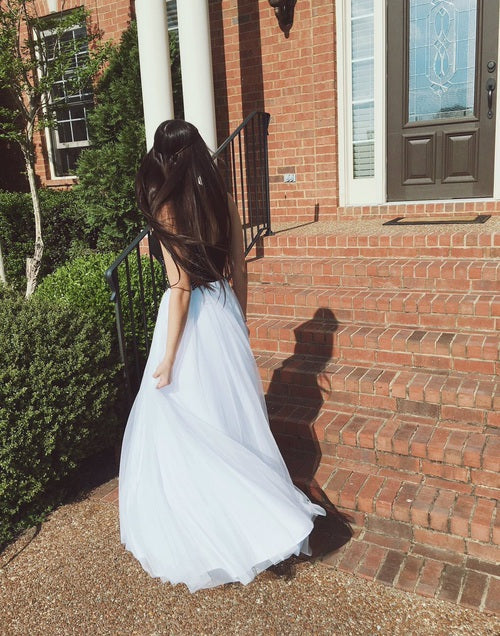 Pretty A-line Black and White Sweetheart Neck Long prom Dress RS421