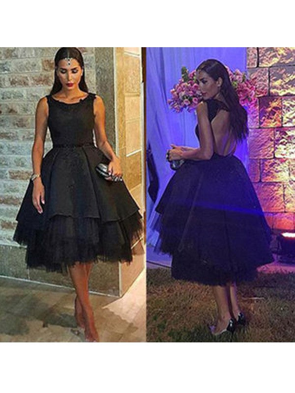 Homecoming Dresses Kimberly A-Line/Princess Sleeveless Scoop Tulle Short/Mini Dresses