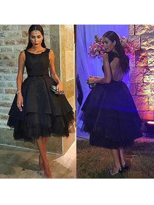 Homecoming Dresses Kimberly A-Line/Princess Sleeveless Scoop Tulle Short/Mini Dresses