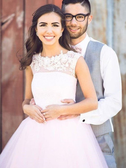 Kendall Homecoming Dresses A-Line/Princess Bateau Sleeveless Applique Tulle Short/Mini Dresses