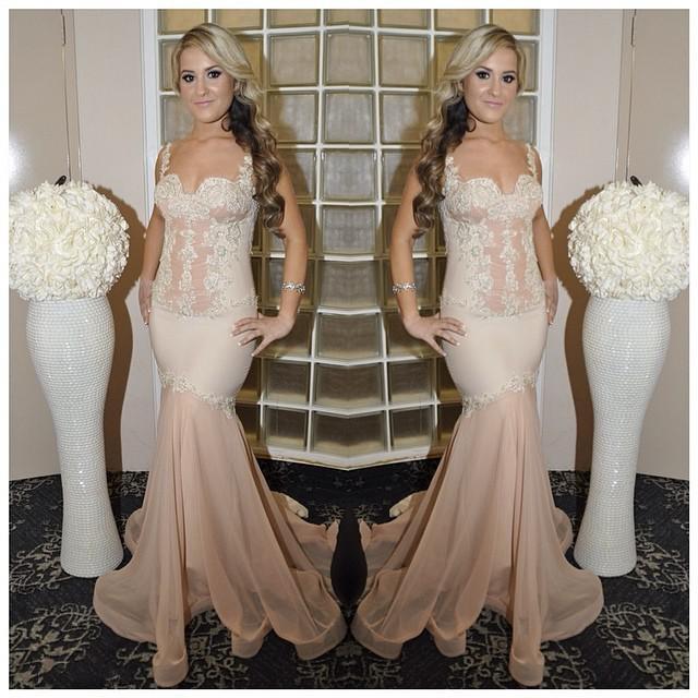 Prom Dresses Sequin Sheer Backless Sexy Bling Evening Dress RS719
