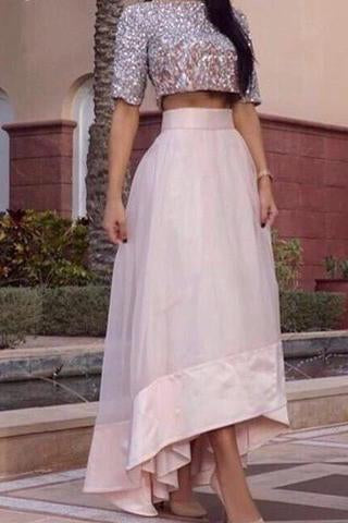 Prom Dresses Sequin Sheer Backless Prom Dress Sexy Prom Dress Bling Prom Dress RS736