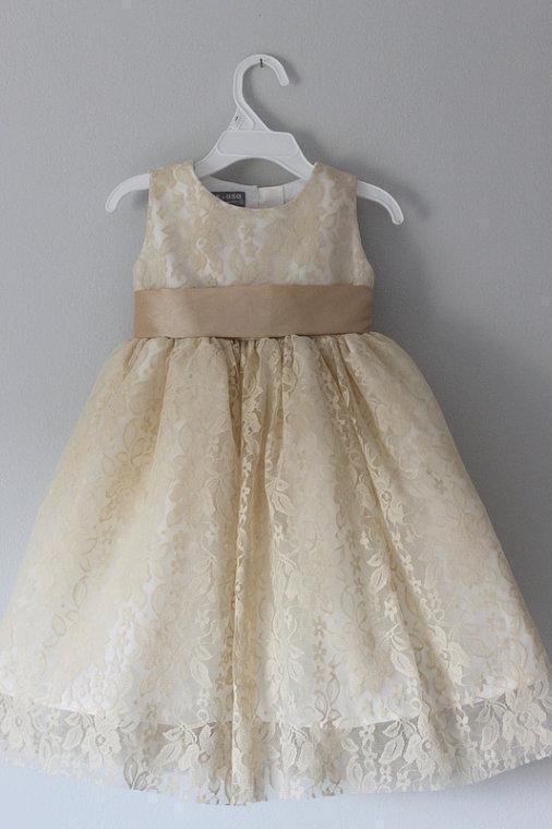 Princess A Line Lace Scoop with Bow Cheap Rustic Flower Girl Dresses RS100