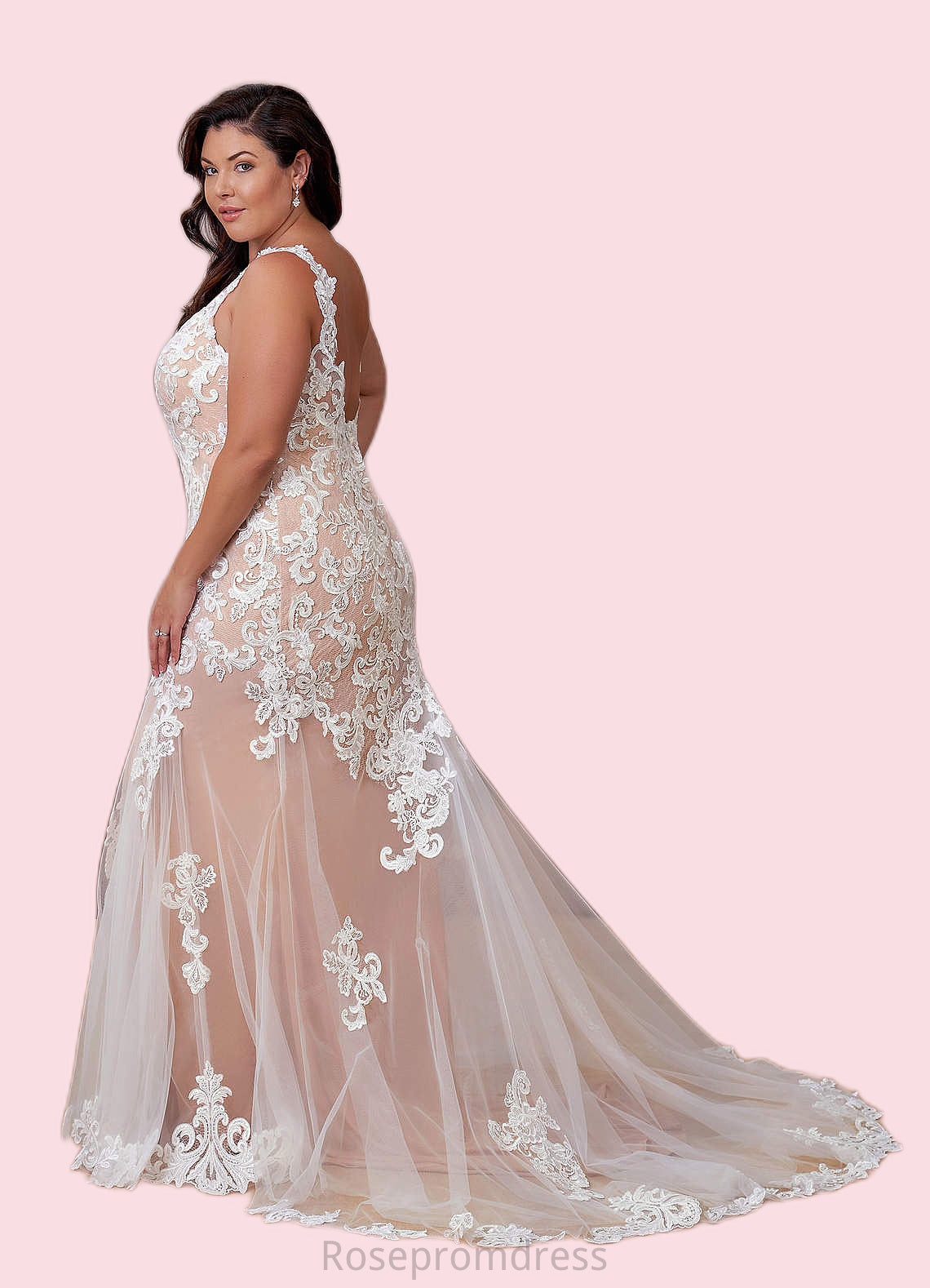 Sophie Mermaid Sequins Tulle Chapel Train Dress SRSP0020078