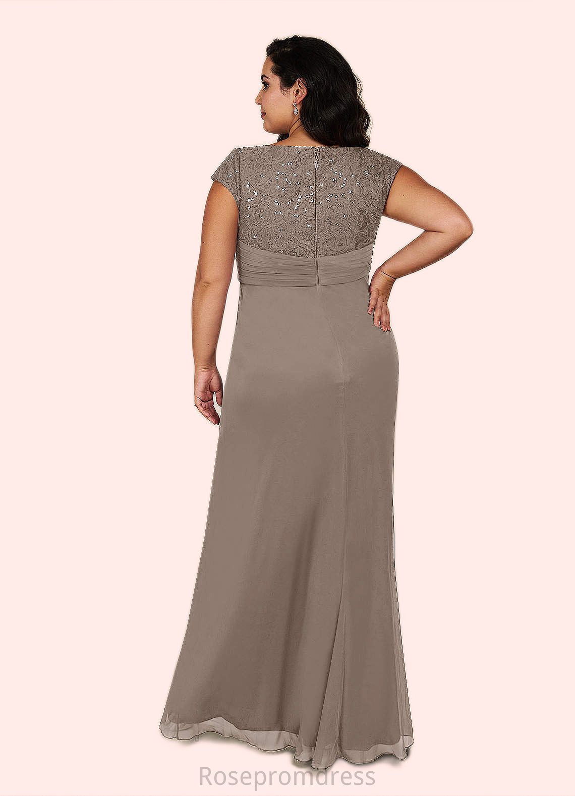 Selah A-Line Sequins Mesh Floor-Length Dress SRSP0019952