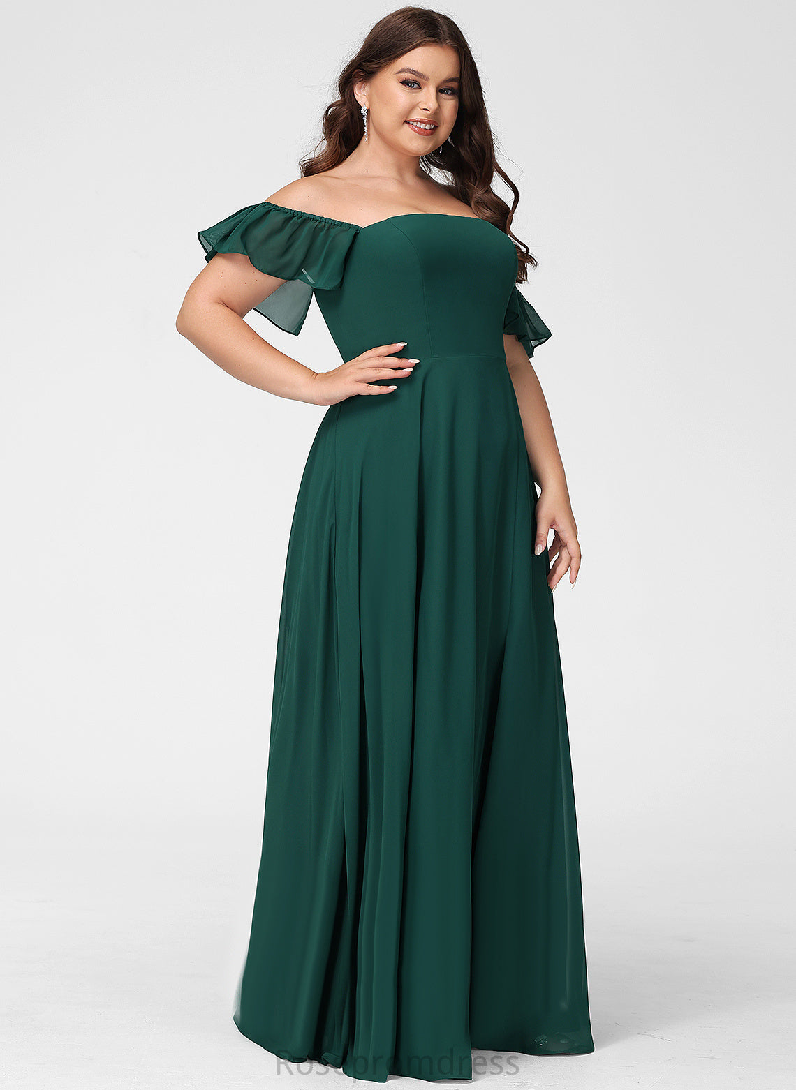 Silhouette Neckline Straps&Sleeves A-line Fabric OfftheShoulder Floor-Length Length Kimberly Floor Length Scoop Sleeveless Bridesmaid Dresses