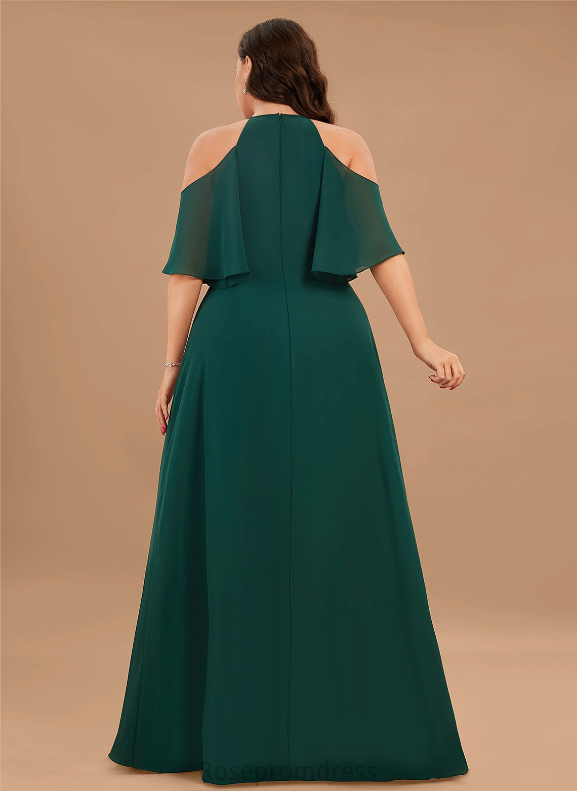 A-line Fabric SpaghettiStraps Floor-Length 1/2Sleeves Length Silhouette Straps&Sleeves FullyLined Kamryn Sleeveless Floor Length Bridesmaid Dresses