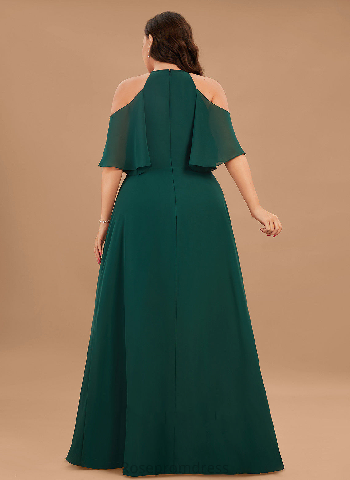 Floor-Length Length Scoop Silhouette A-Line Straps&Sleeves Neckline Fabric Rayne Natural Waist Sleeveless Spaghetti Staps Bridesmaid Dresses