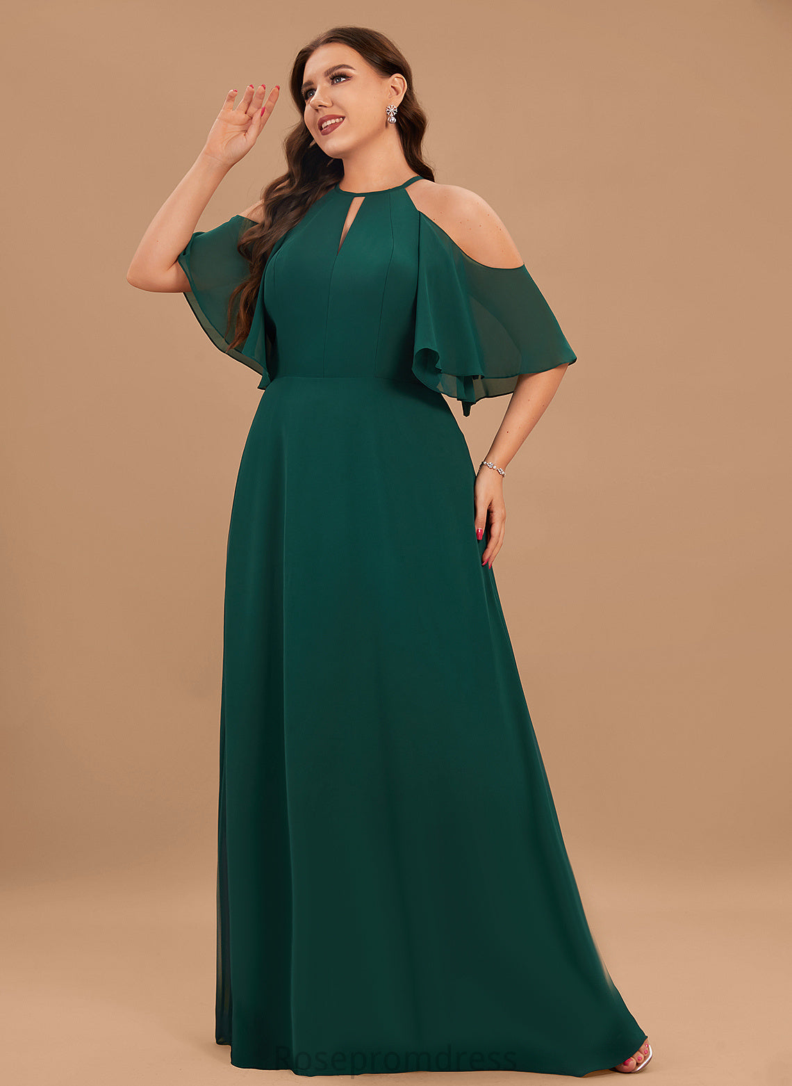 A-line Fabric SpaghettiStraps Floor-Length 1/2Sleeves Length Silhouette Straps&Sleeves FullyLined Kamryn Sleeveless Floor Length Bridesmaid Dresses