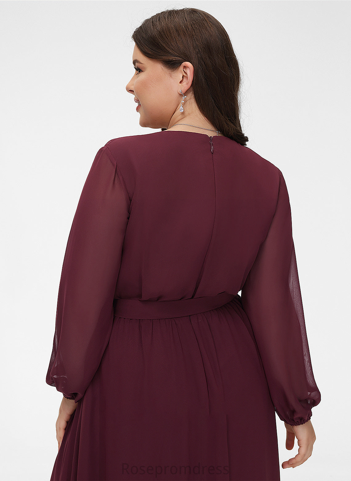 Neckline SplitFront Length Ruffle Fabric A-Line Bow(s) Floor-Length Silhouette V-neck Embellishment Katelyn Bridesmaid Dresses