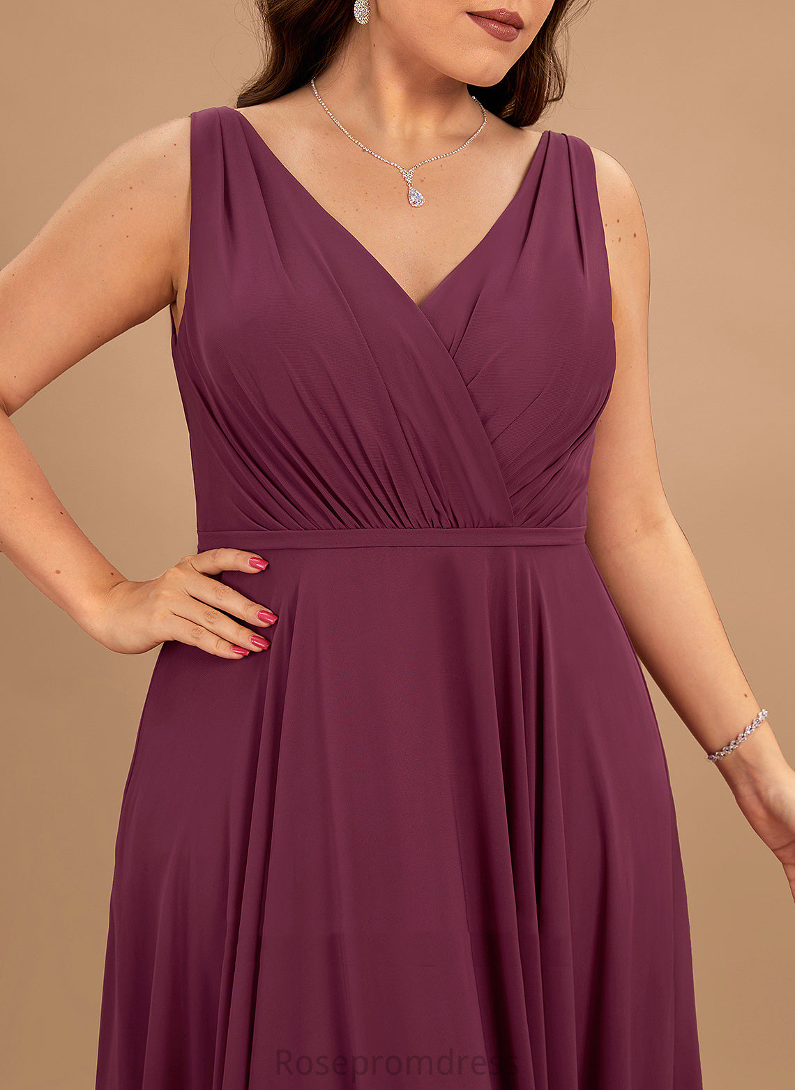 Fabric V-neck A-Line Length Floor-Length Neckline Embellishment Pleated Silhouette Dixie Off The Shoulder Floor Length Bridesmaid Dresses