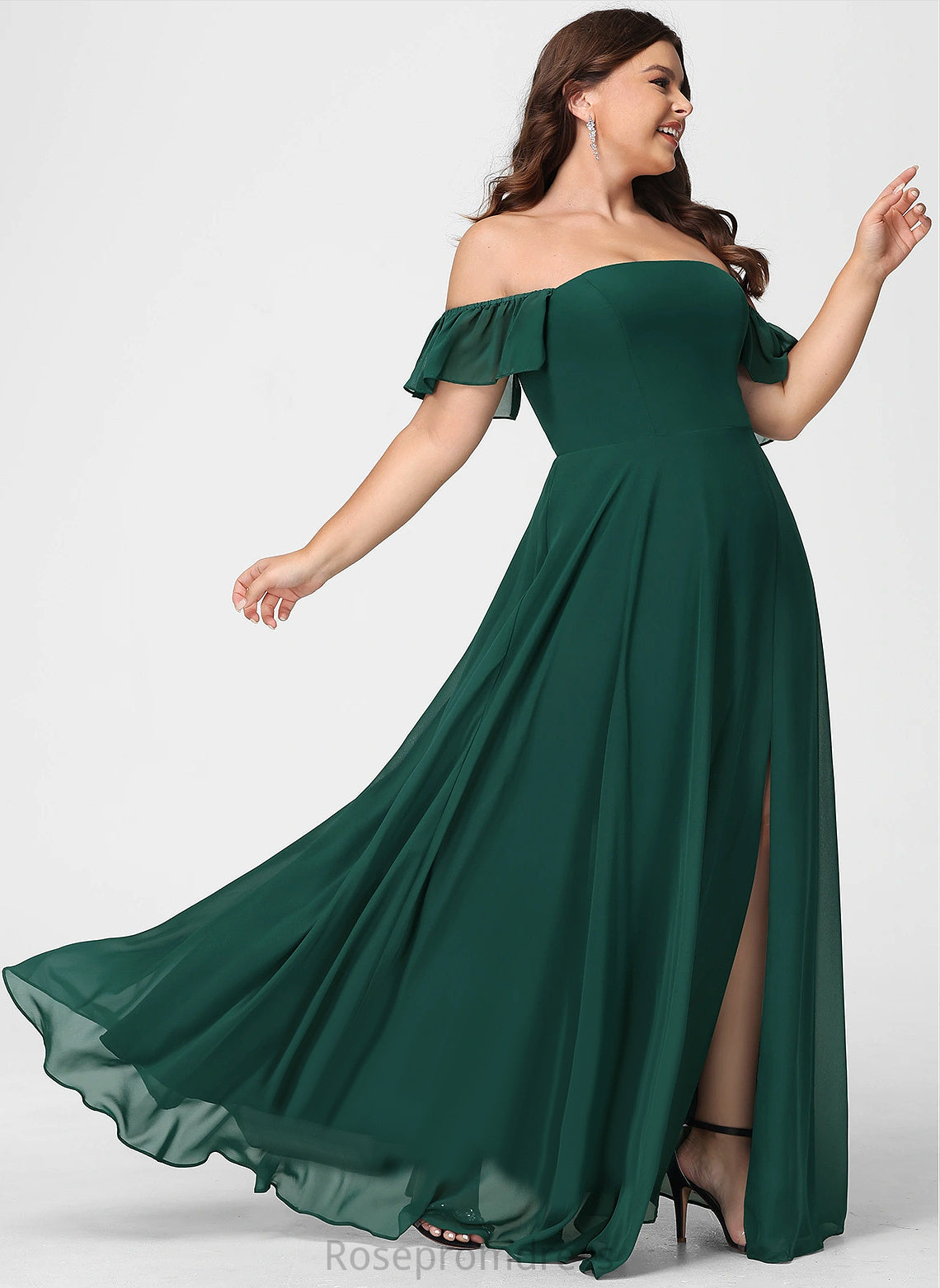 Silhouette Neckline Straps&Sleeves A-line Fabric OfftheShoulder Floor-Length Length Kimberly Floor Length Scoop Sleeveless Bridesmaid Dresses