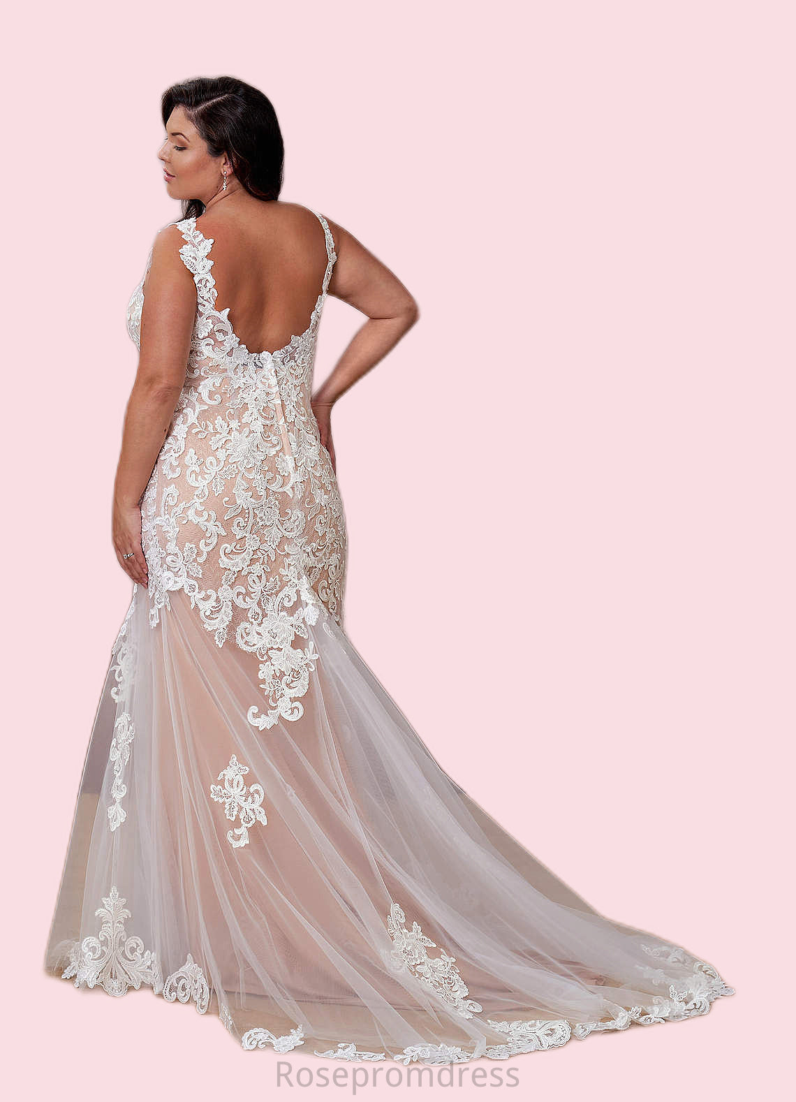 Sophie Mermaid Sequins Tulle Chapel Train Dress SRSP0020078