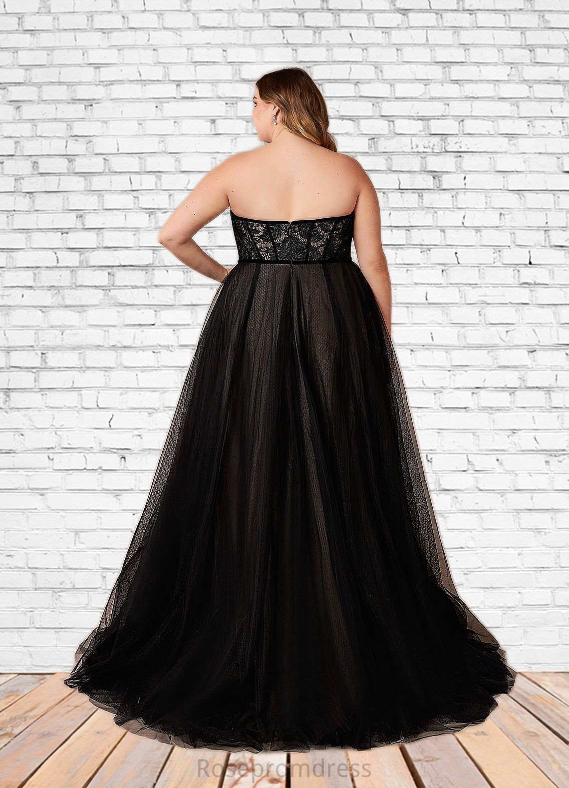 Mariam Ball-Gown Lace Tulle Sweep Train Dress SRSP0020117
