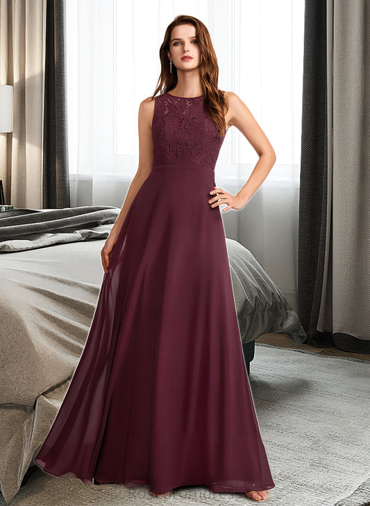Milagros A-Line Floor-Length Bridesmaid Dress SRSP0013118
