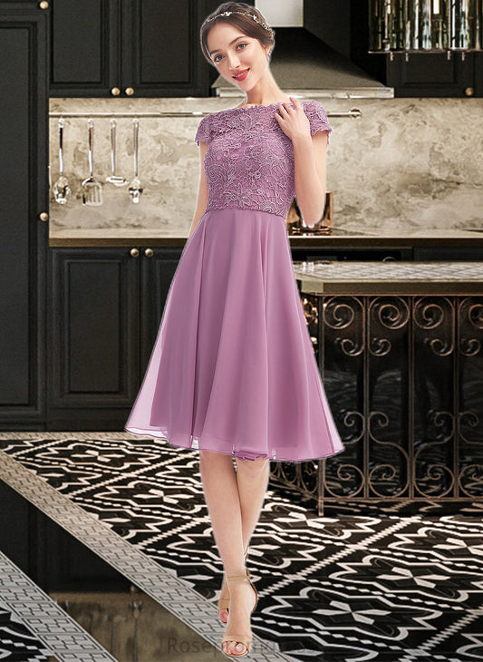 Whitney A-Line Scoop Neck Knee-Length Bridesmaid Dress SRSP0013119