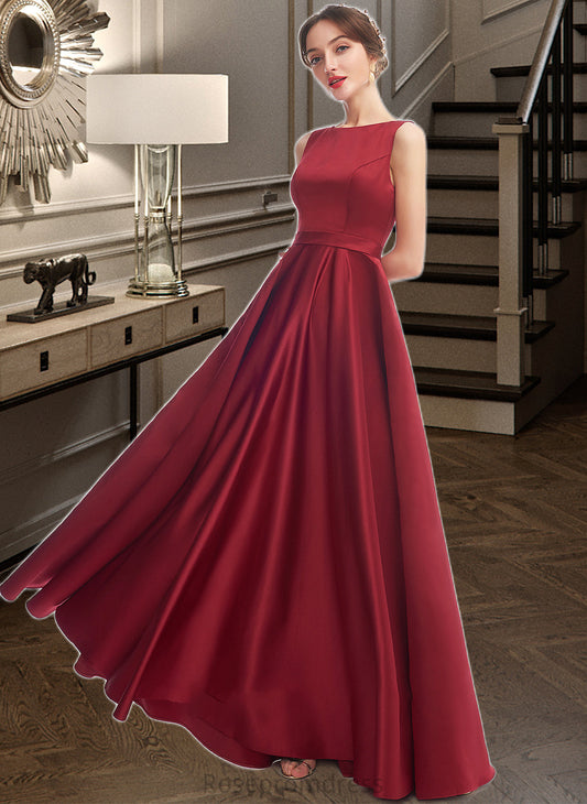 Alayna A-Line Scoop Neck Floor-Length Bridesmaid Dress SRSP0013198