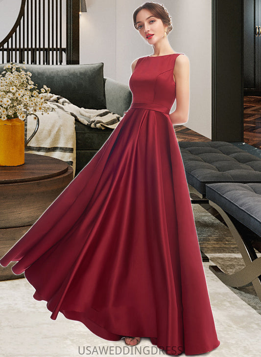 Helen A-Line Scoop Neck Floor-Length Bridesmaid Dress DSP0013198