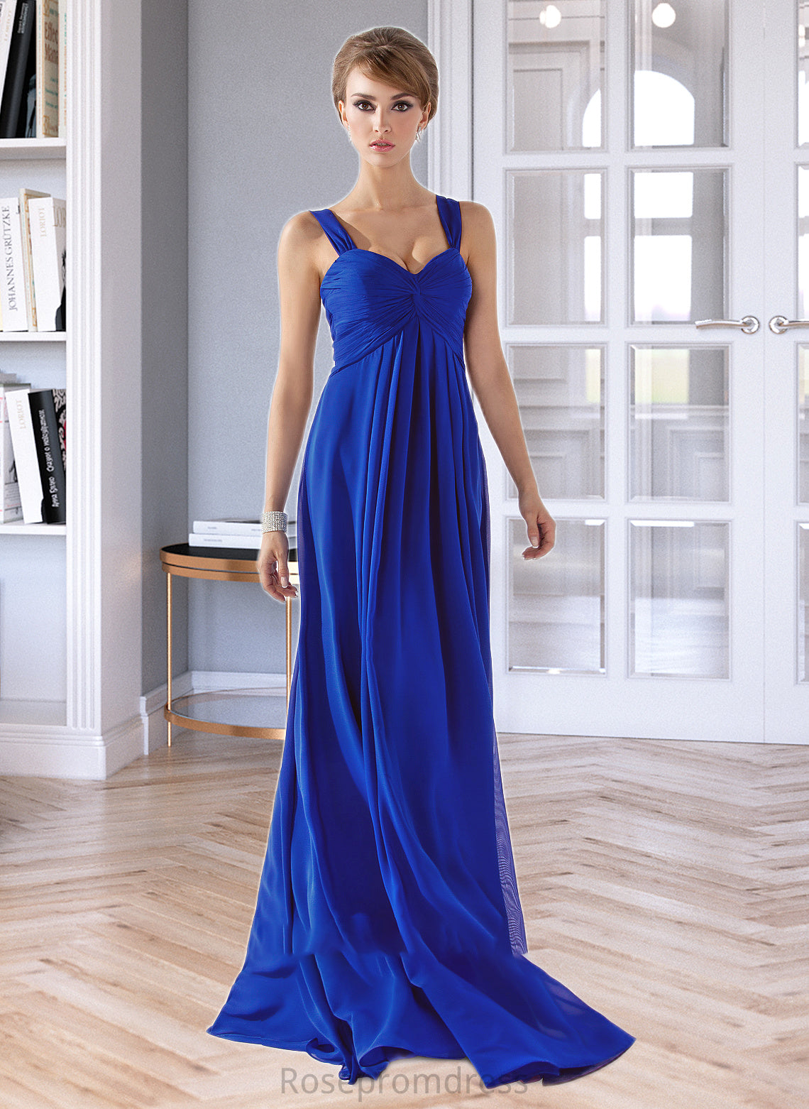 Viviana Chiffon Floor-length Empire Sweetheart Bridesmaid Dress SRSP0013212
