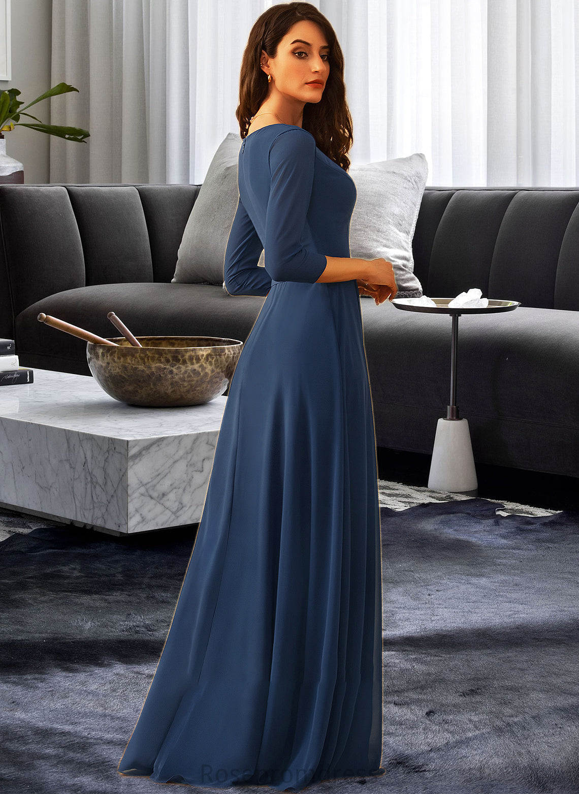 Sal A-LineV-neckFloor-LengthBridesmaidDress#254178 SRSP0013215