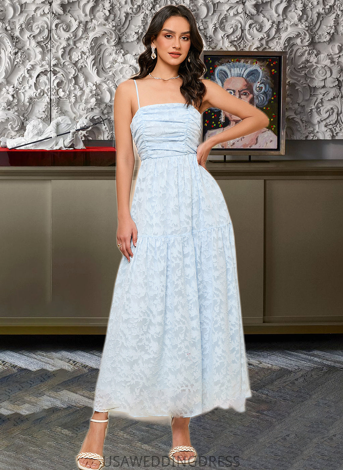 Jayden A-LineSquareNecklineAnkle-LengthBridesmaidDress#273653 DSP0013262