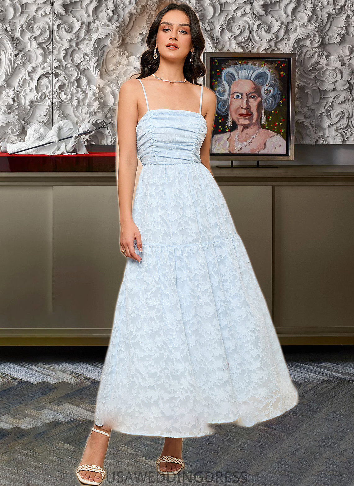 Jayden A-LineSquareNecklineAnkle-LengthBridesmaidDress#273653 DSP0013262