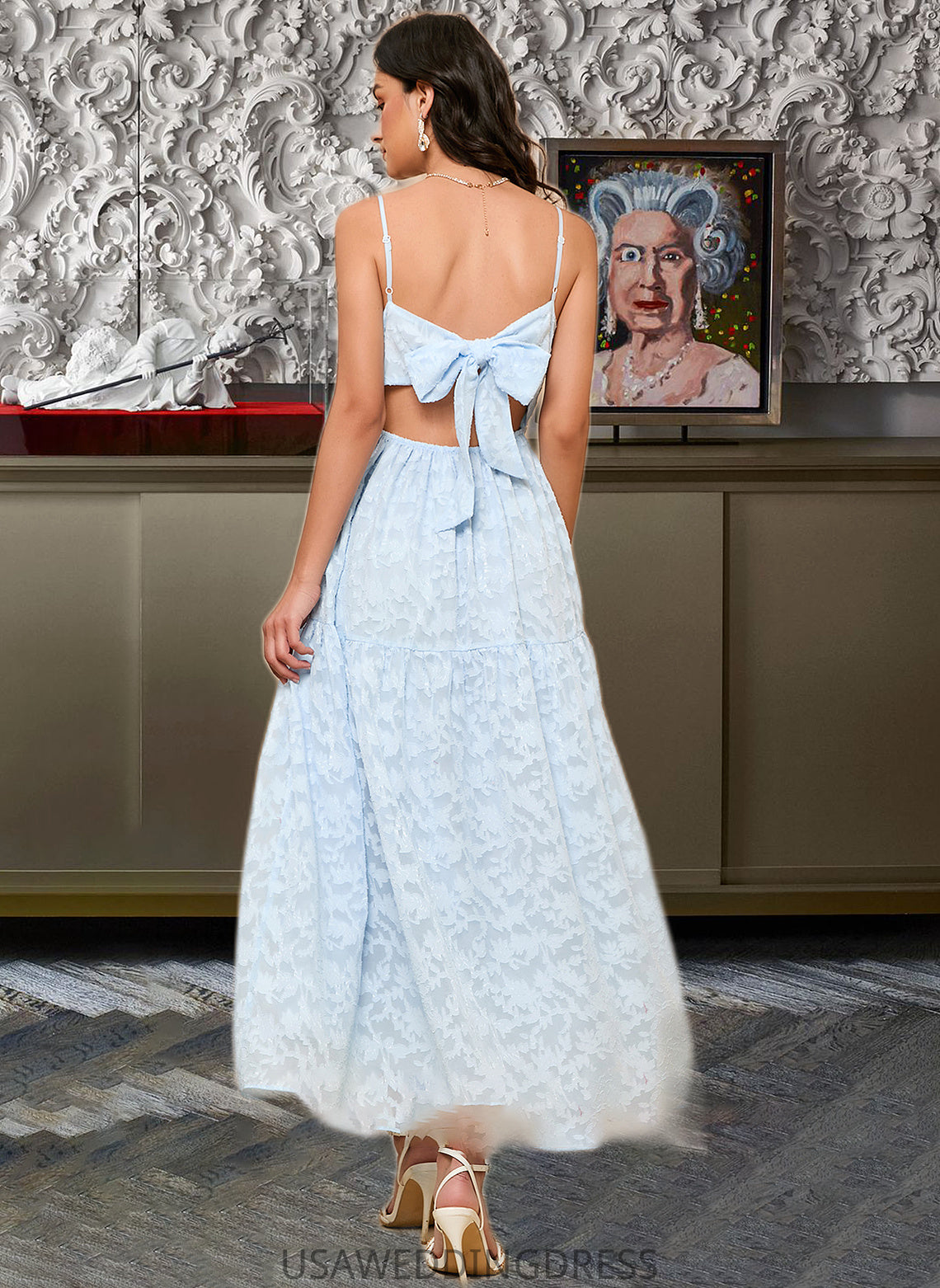 Jayden A-LineSquareNecklineAnkle-LengthBridesmaidDress#273653 DSP0013262