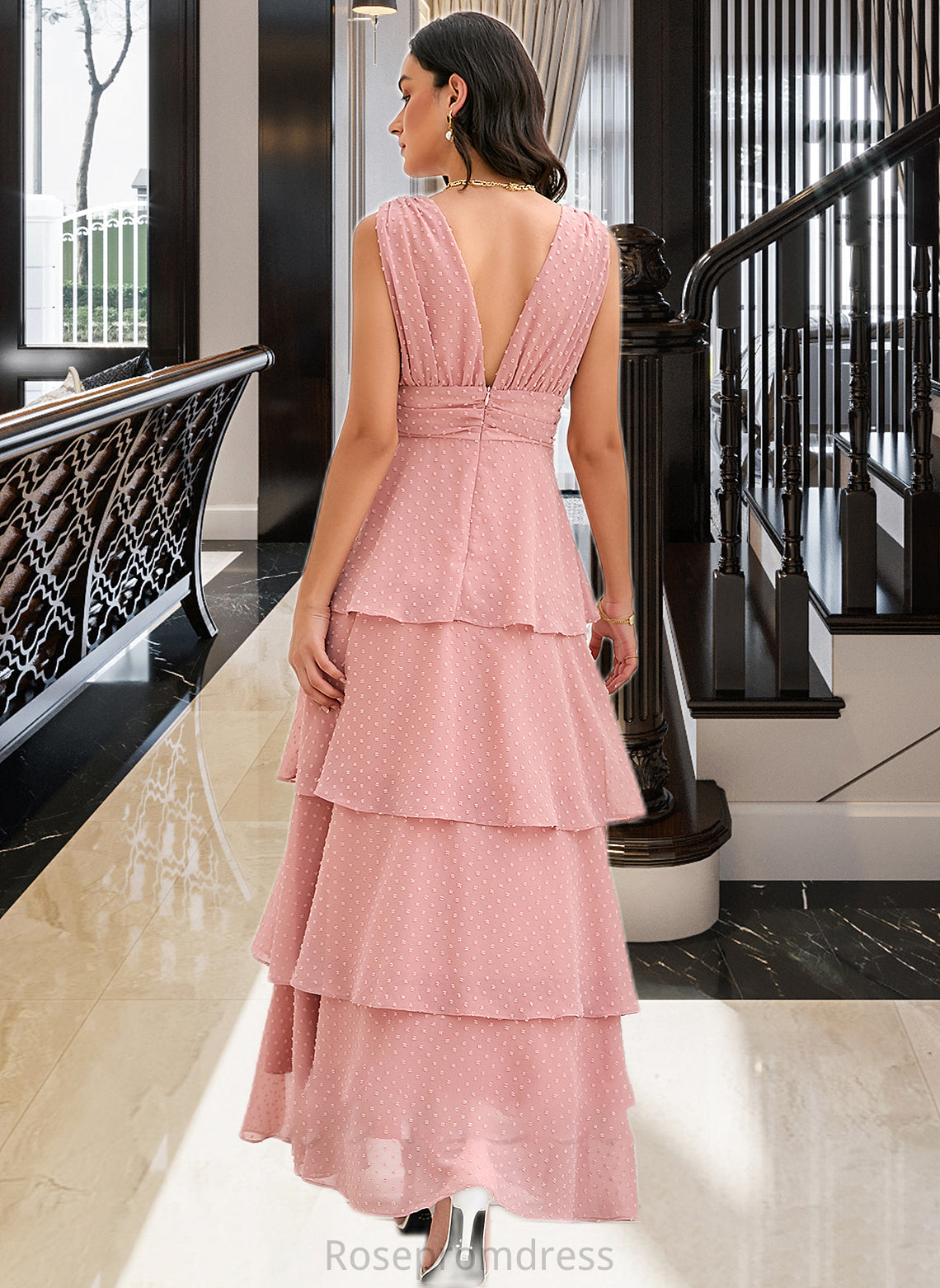 Gretchen A-LineV-neckAnkle-LengthBridesmaidDress#273660 SRSP0013272