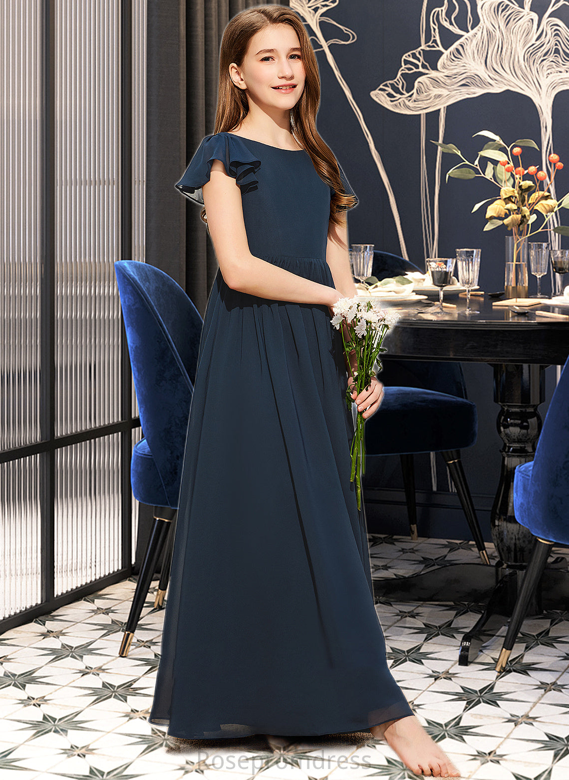 Meg A-LineScoopNeckFloor-LengthChiffonJuniorBridesmaidDress#253684 SRSP0013478