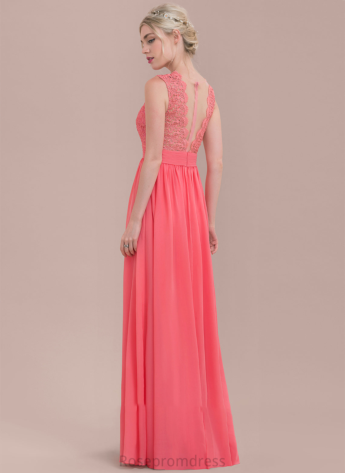 Fabric Silhouette A-Line ScoopNeck Neckline Embellishment Floor-Length Length Ruffle Alexia Scoop Sleeveless Bridesmaid Dresses