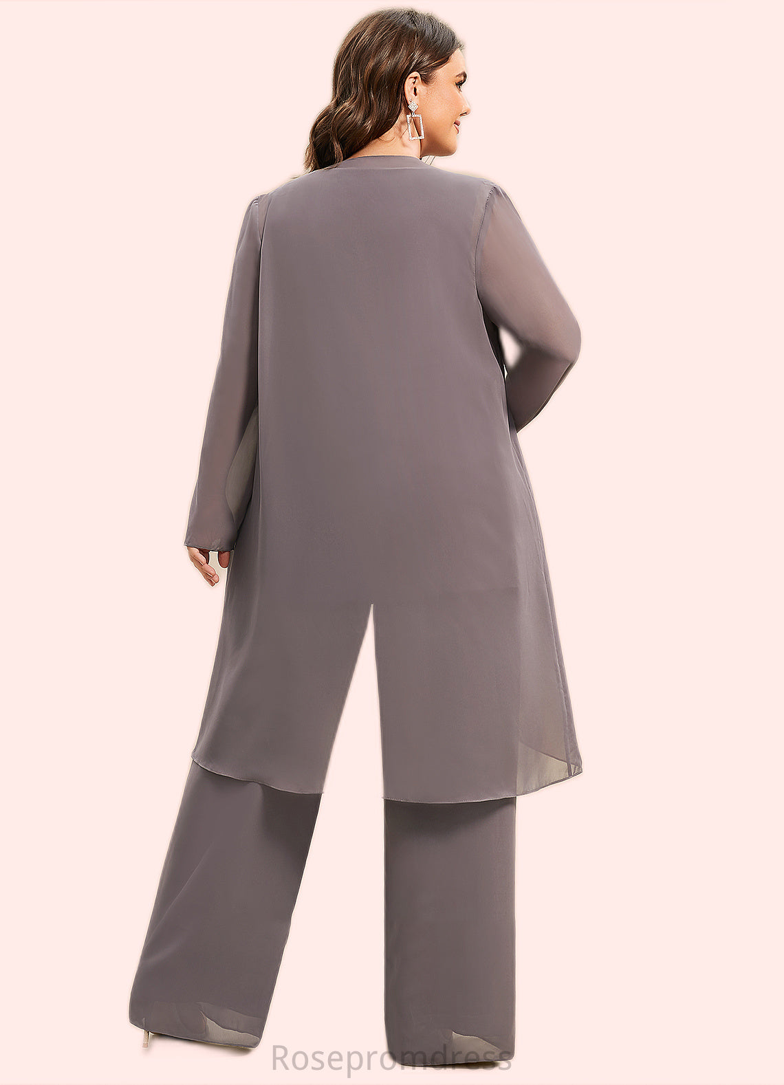 Deja Jumpsuit/Pantsuit Scoop Neck Floor-Length Chiffon Mother of the Bride Dress SRS126P0014629