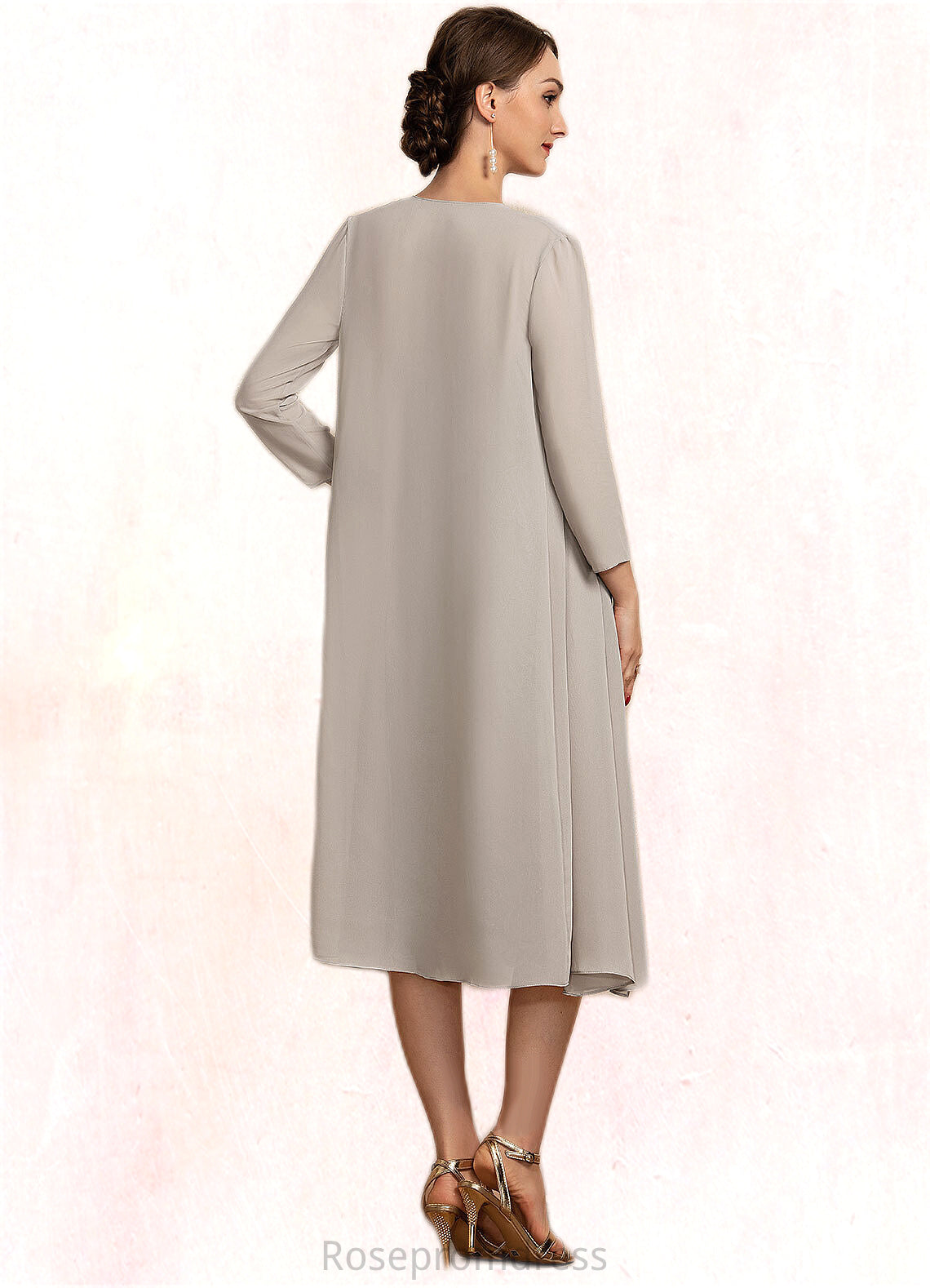 Ariana Sheath/Column Sweetheart Knee-Length Lace Mother of the Bride Dress SRS126P0014634
