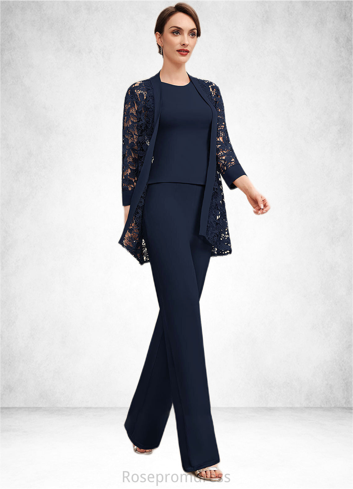 Giana Jumpsuit/Pantsuit Scoop Neck Floor-Length Jersey Mother of the Bride Dress SRS126P0014714