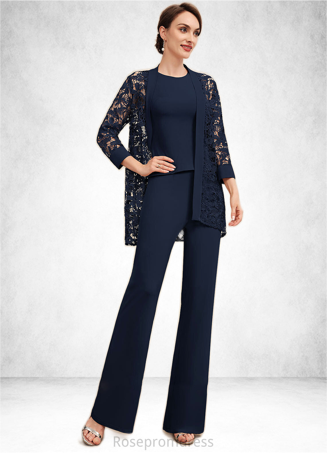 Giana Jumpsuit/Pantsuit Scoop Neck Floor-Length Jersey Mother of the Bride Dress SRS126P0014714