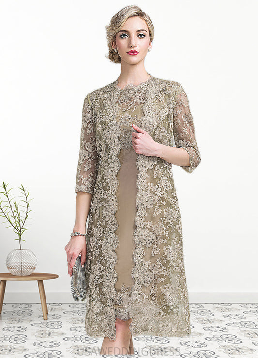 Lana Sheath/Column Scoop Neck Knee-Length Taffeta Mother of the Bride Dress DS126P0014808