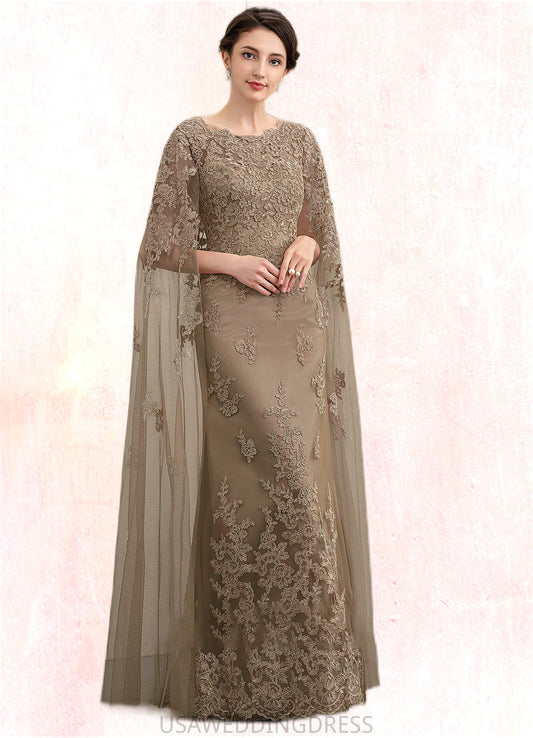Taniya Sheath/Column Scoop Neck Floor-Length Lace Mother of the Bride Dress DS126P0014815