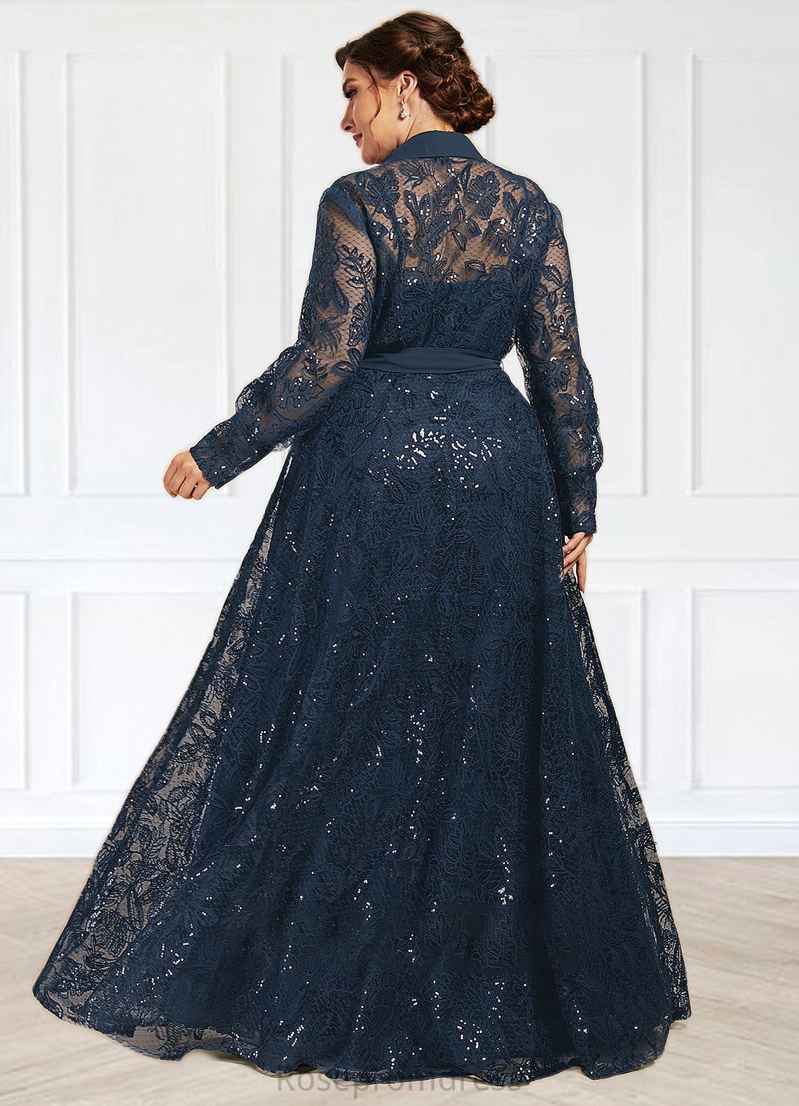 Cherish A-Line Square Neckline Floor-Length Chiffon Mother of the Bride Dress SRS126P0014818