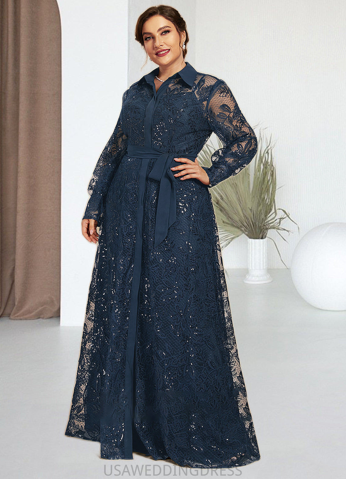 Norma A-Line Square Neckline Floor-Length Chiffon Mother of the Bride Dress DS126P0014818